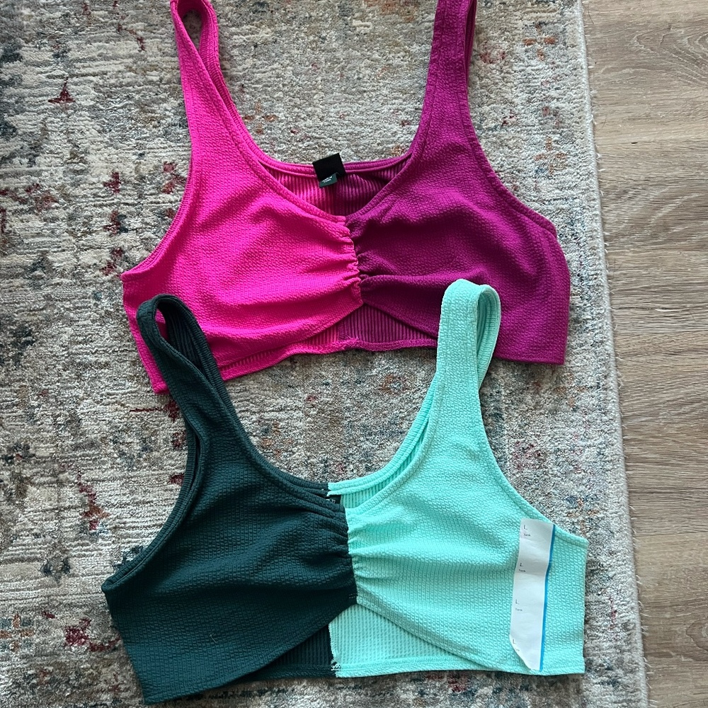 Two Toned Cropped Top